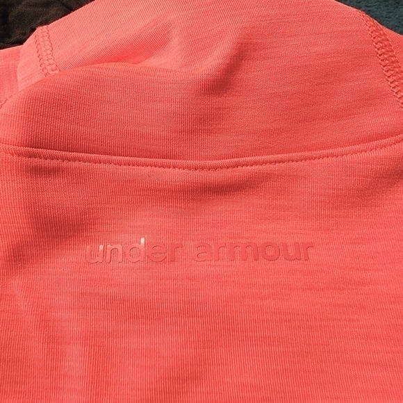Under Armour 3/4 Zip Track Jacket Pink Women's XL Plus Size Mock Neck Fitted EUC - Picture 3 of 4
